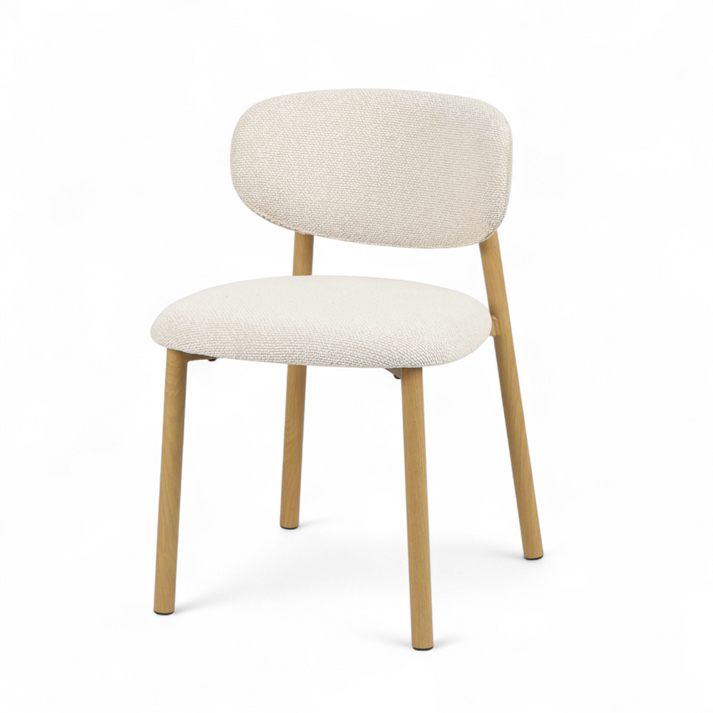 Chaise repas tissu écru
