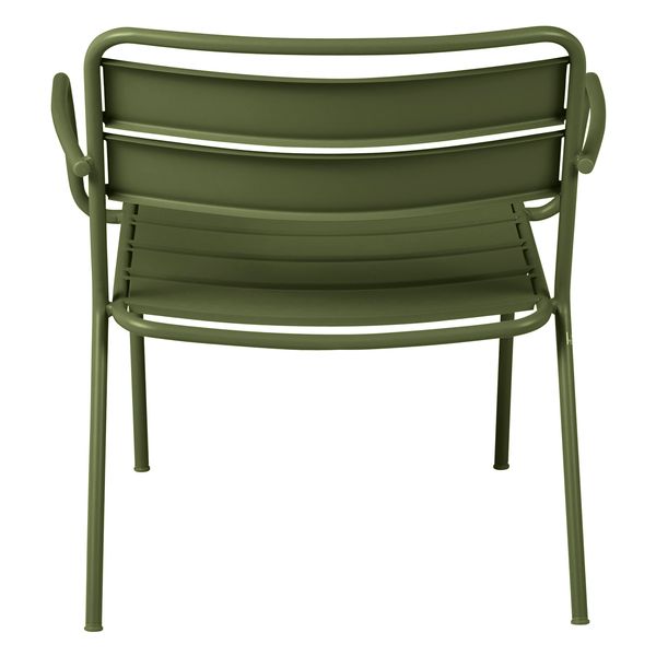 Fauteuil lounge d'extérieur métal vert foncé OPUS
