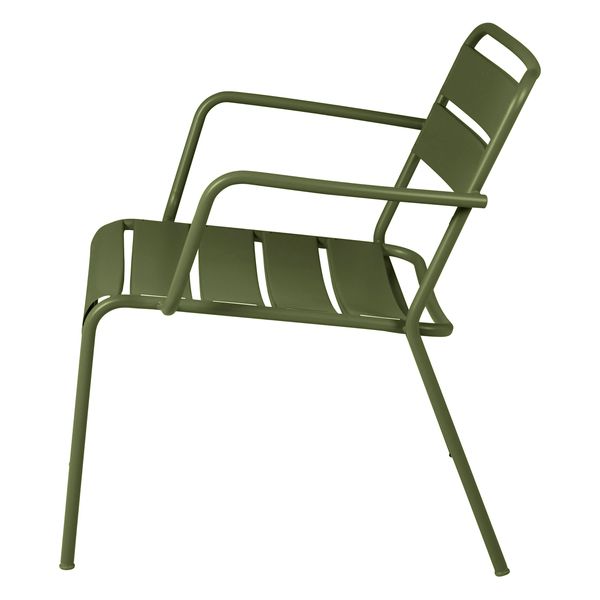 Fauteuil lounge d'extérieur métal vert foncé OPUS