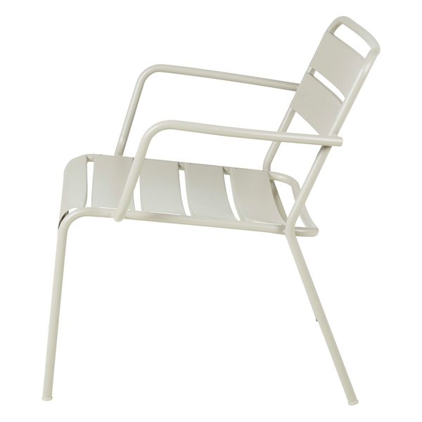 Fauteuil lounge d'extérieur métal beige OPUS