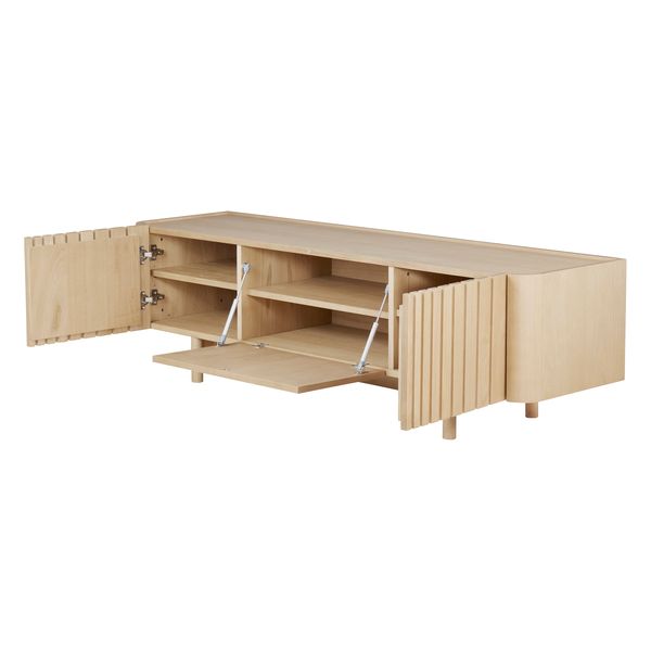 Meuble TV châtaigner japandi 170cm Tridan