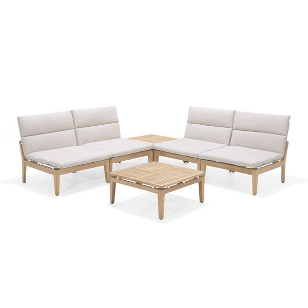 Fauteuil d'extérieur tissu beige AZUR