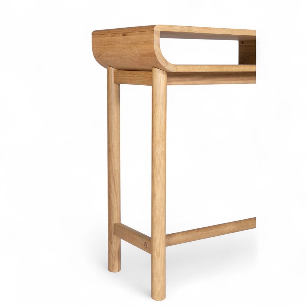 Console 120 cm 2 niches chêne naturel