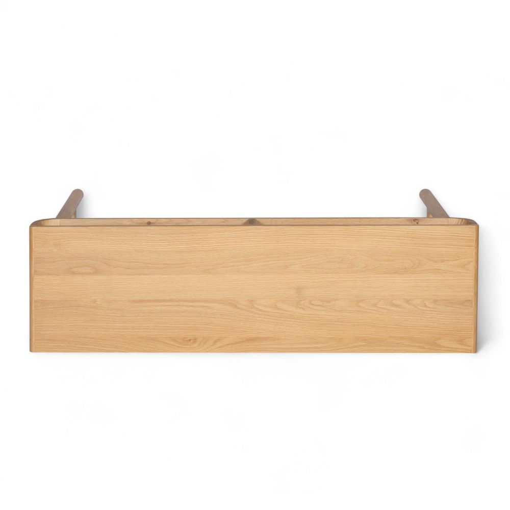 Console 120 cm 2 niches chêne naturel