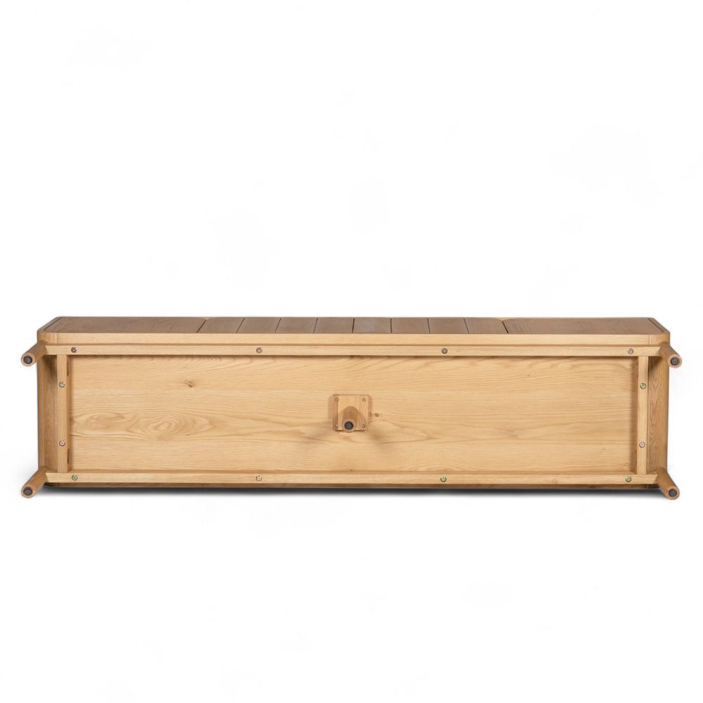 Meuble télé 180 cm 4 portes en chêne naturel