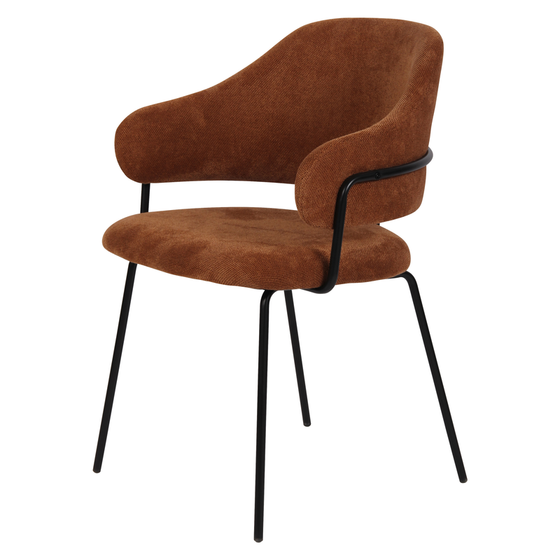 Chaise repas tissu cuivre Ezra