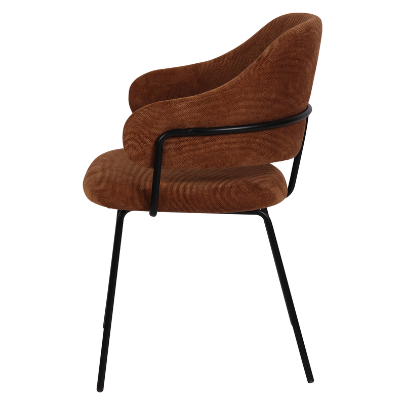 Chaise repas tissu cuivre Ezra
