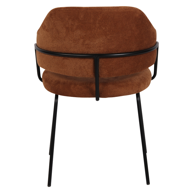 Chaise repas tissu cuivre Ezra
