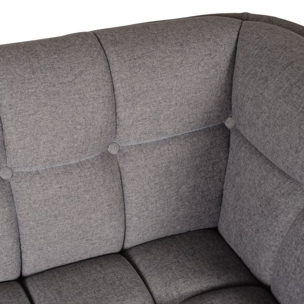 Canapé 3 places en tissu gris foncé Beryl