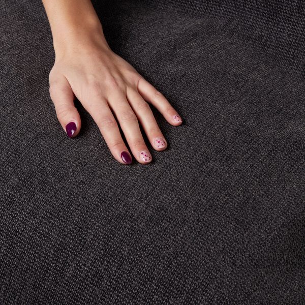 Canapé d'angle tissu recyclé anthracite - Angle droit Figari