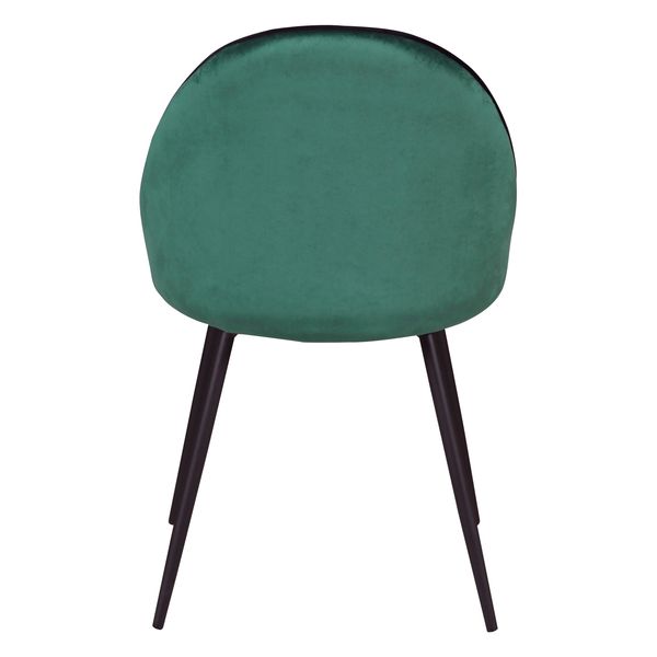 Chaise design velours vert canard Maya