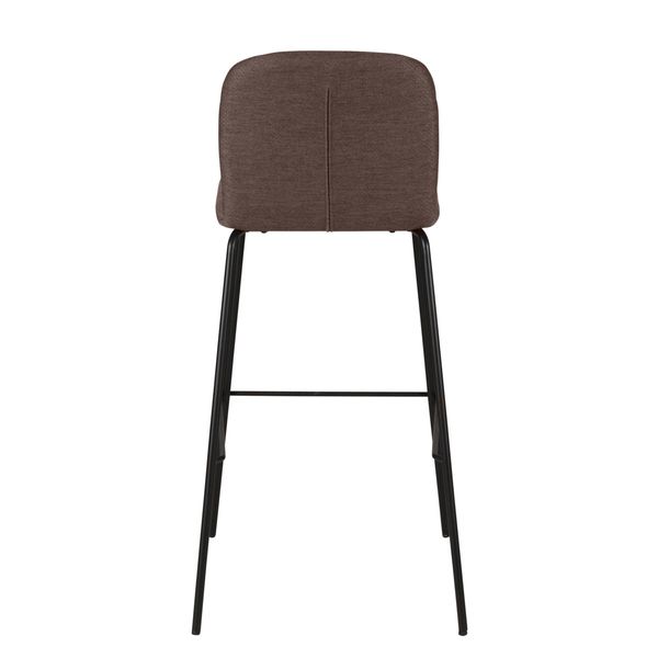 Chaise plan de travail tissu ombre piètement métal h 65 cm SENSE