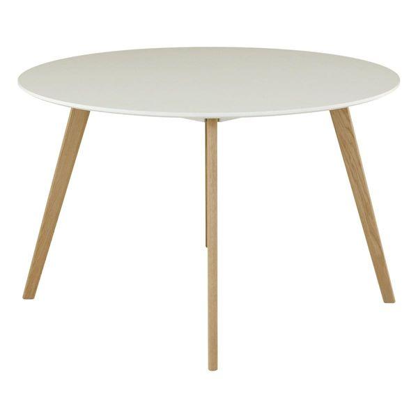 Table ronde laqué blanc scandinave120 cm Bloom