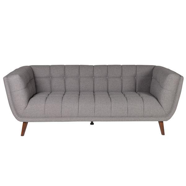 Canapé 3 places en tissu gris foncé Beryl