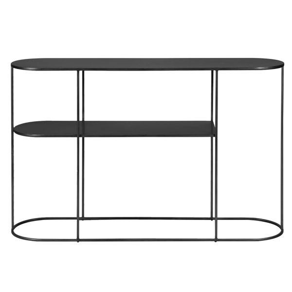 Console métal noir ovale 120cm GRAYSON