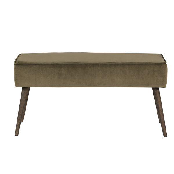 Banc en velours kaki Popy