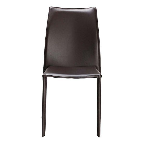 Chaise de repas cuir marron Solène