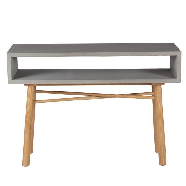 Console en béton et chêne massif Dakao