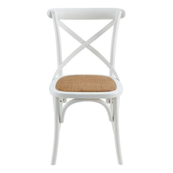 Chaise en bois blanche Villa Florence - Bistrot