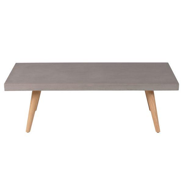 Table basse rectangulaire 120 cm en béton Alva