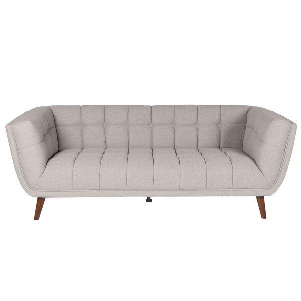 Canapé 3 places en tissu gris clair Beryl
