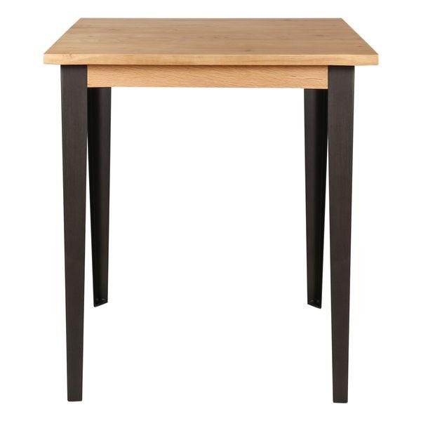 Table de bar carrée chêne et métal 90 x 90 cm Manhattan
