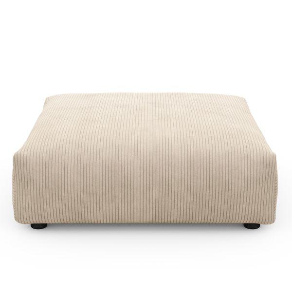 Module canapé indoor 105x105cm en velours côtelé sable Vetsak