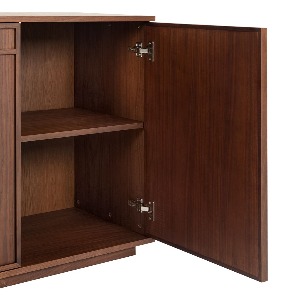 Meuble bas 3 portes placage noyer