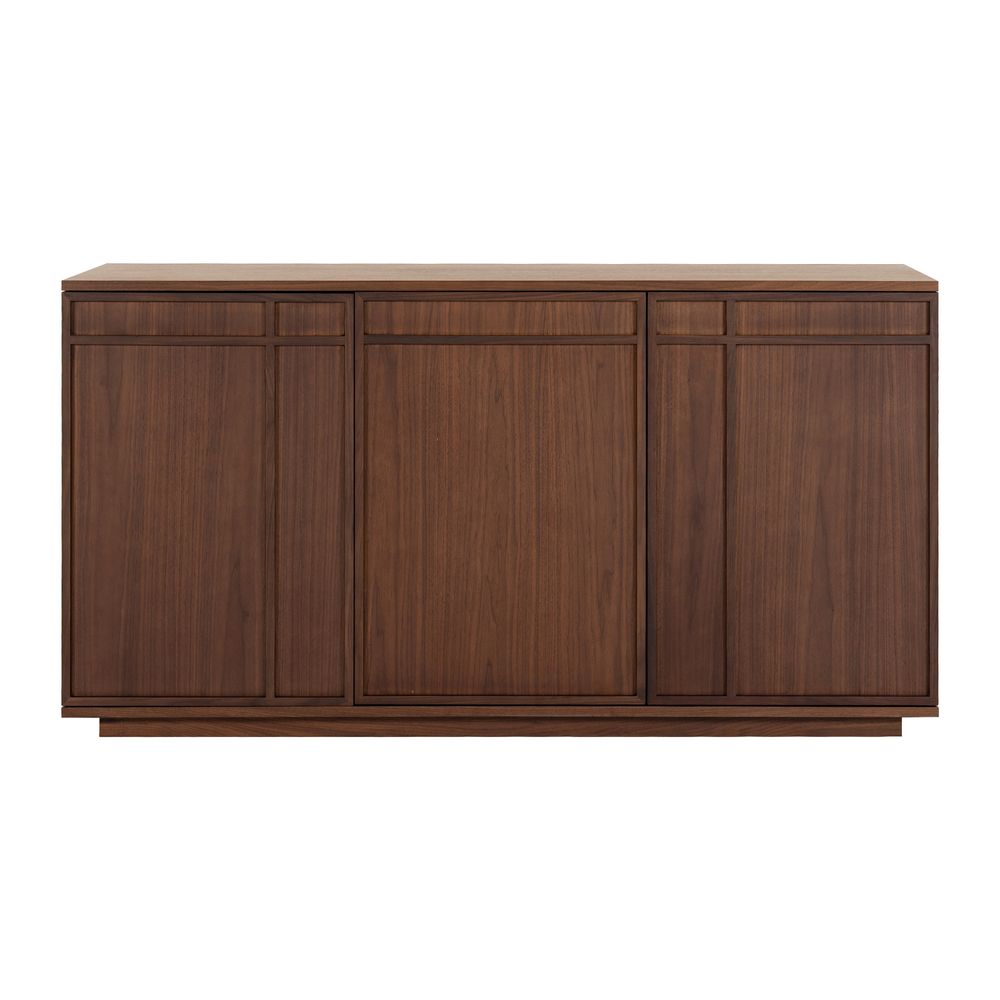 Meuble bas 3 portes placage noyer