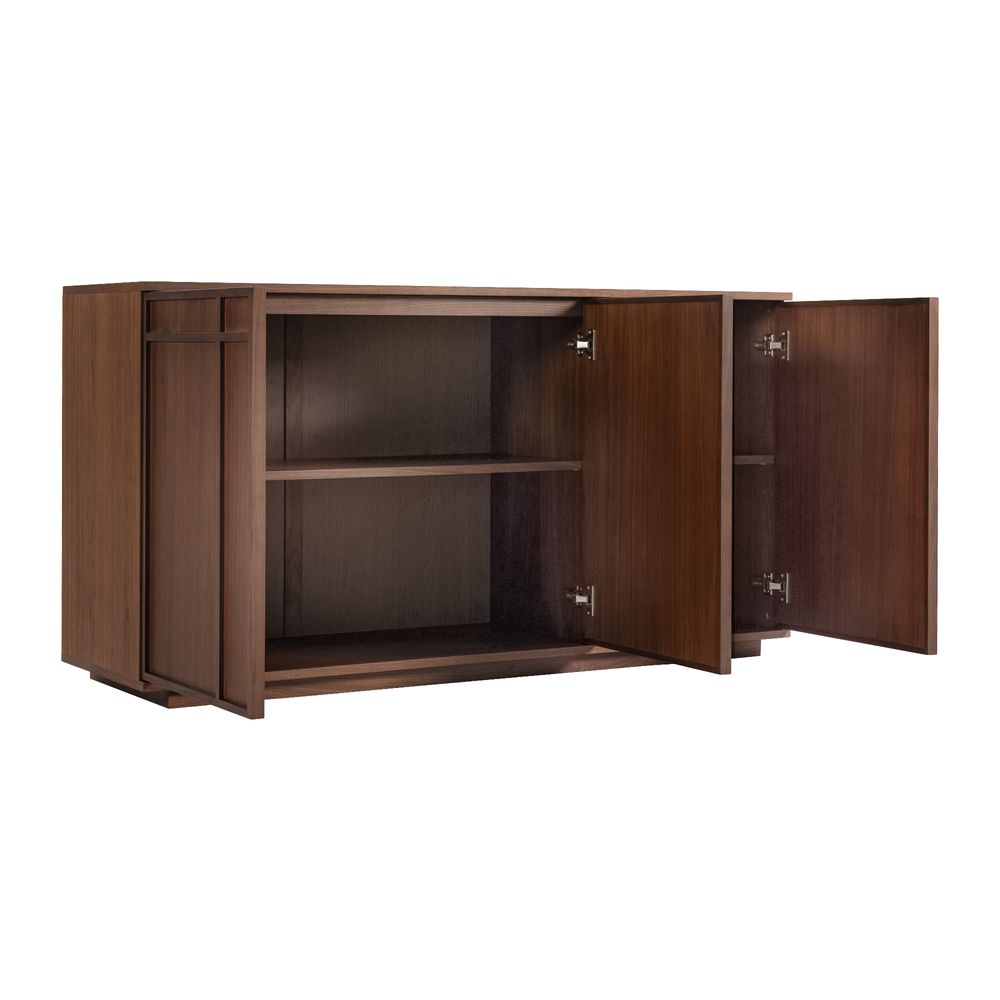Meuble bas 3 portes placage noyer