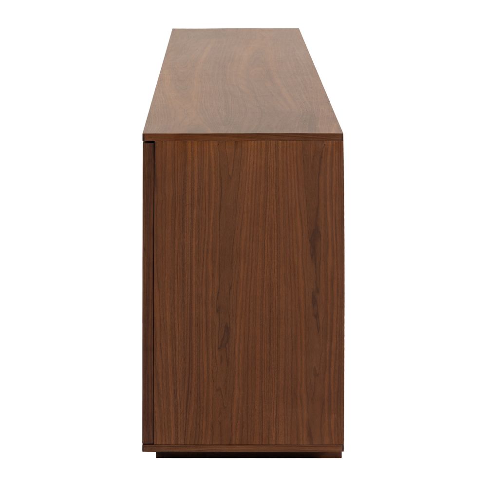 Meuble bas 4 portes placage noyer