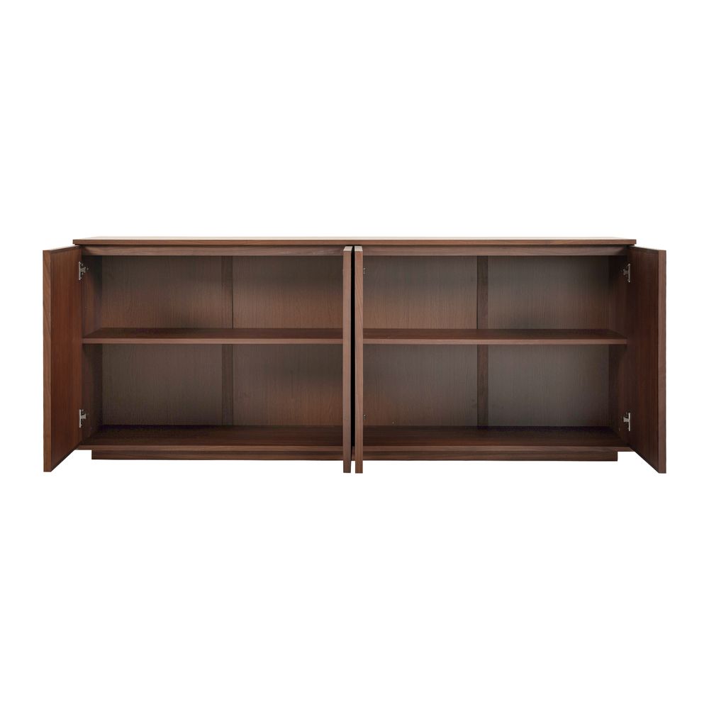 Meuble bas 4 portes placage noyer