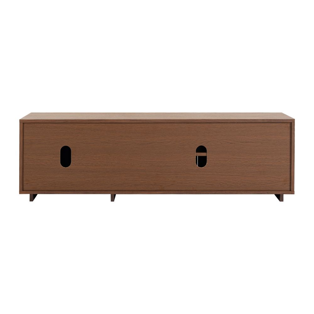 Meuble TV 3 portes placage noyer