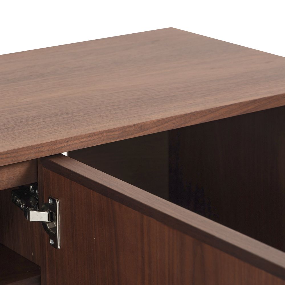 Meuble TV 3 portes placage noyer