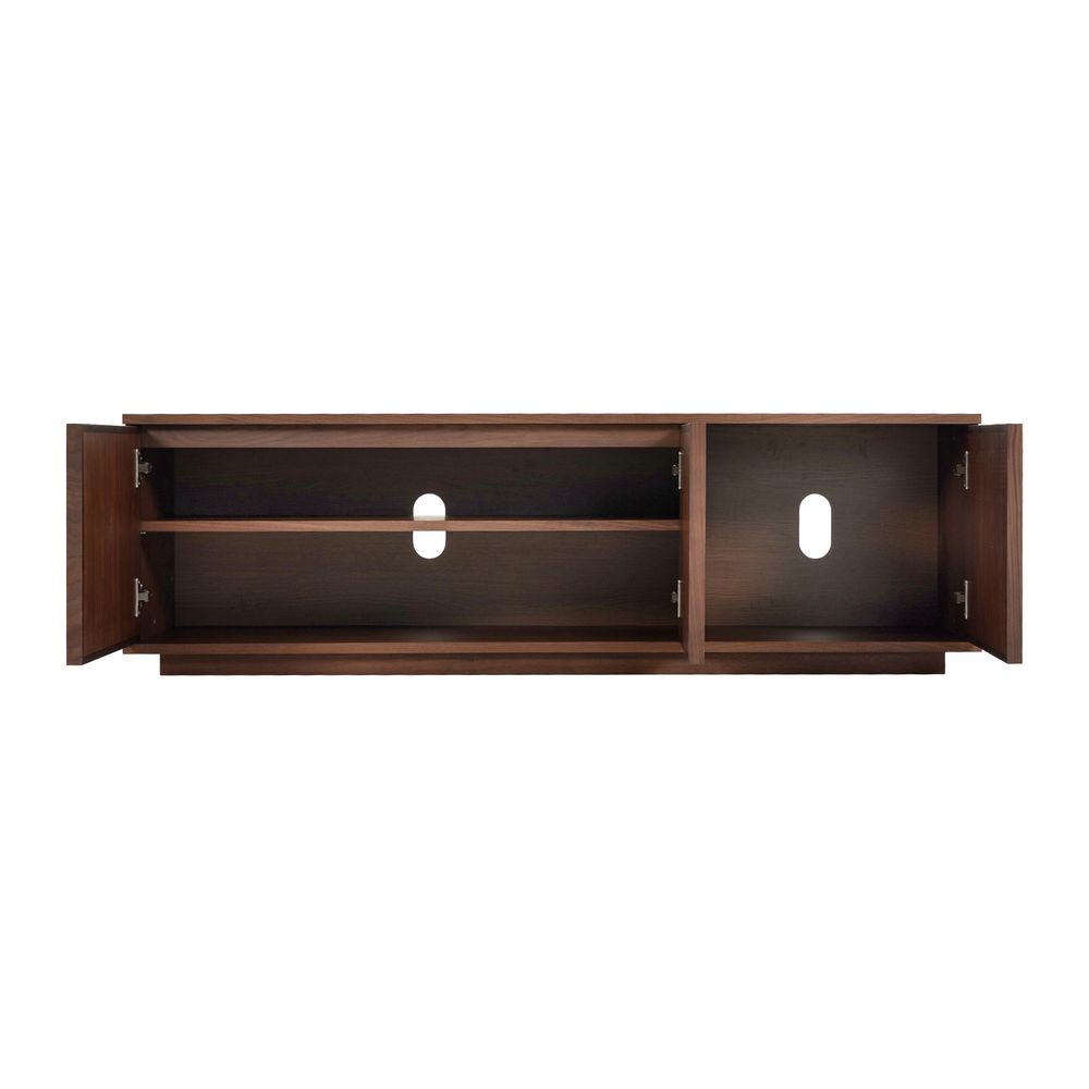 Meuble TV 3 portes placage noyer