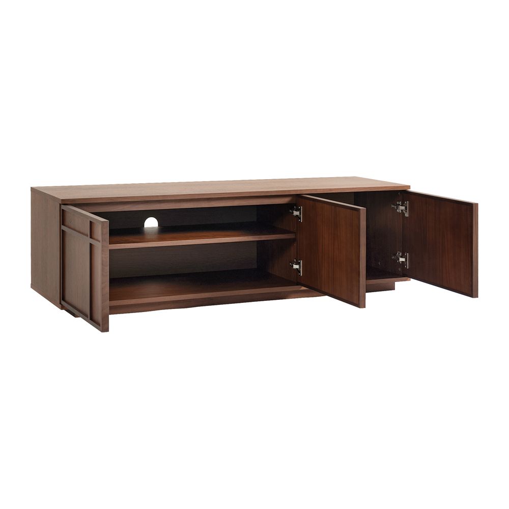 Meuble TV 3 portes placage noyer