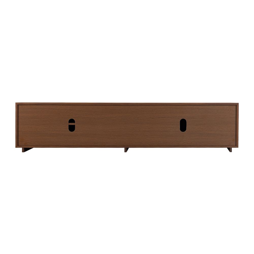 Meuble TV 4 portes placage noyer