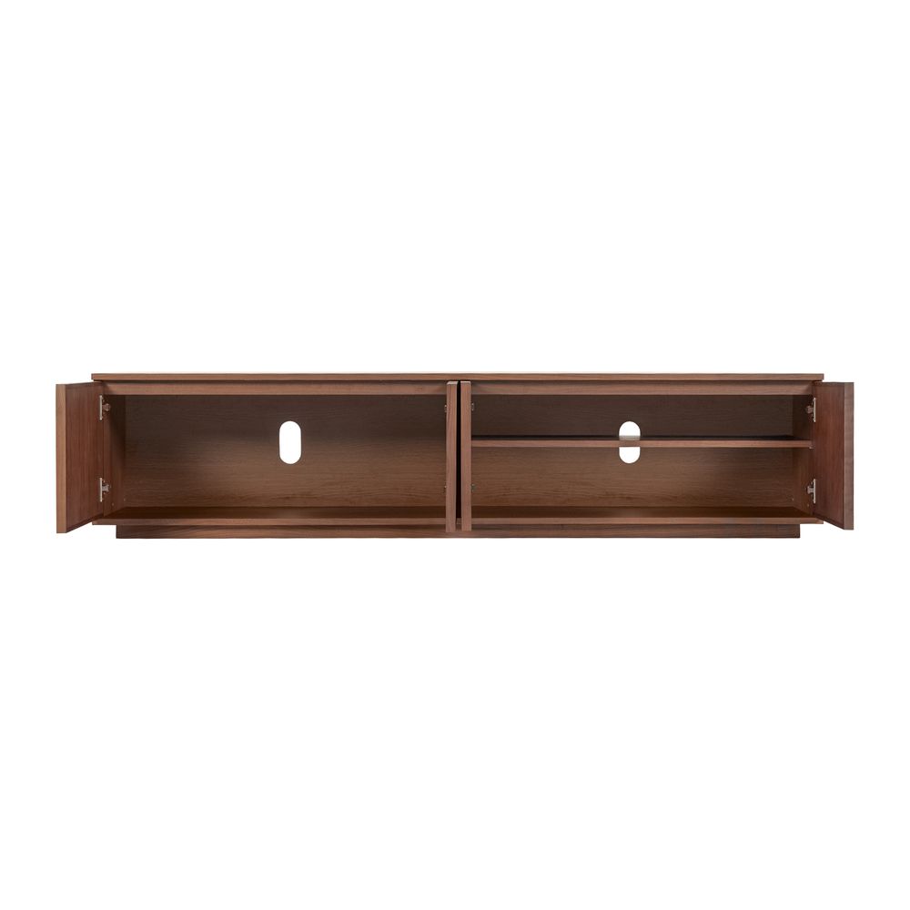 Meuble TV 4 portes placage noyer