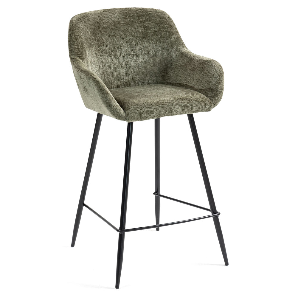 Chaise snack tissu chenille kaki HIBIS