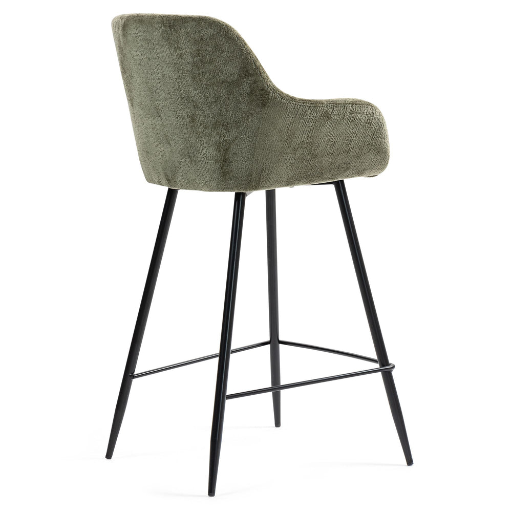 Chaise snack tissu chenille kaki HIBIS