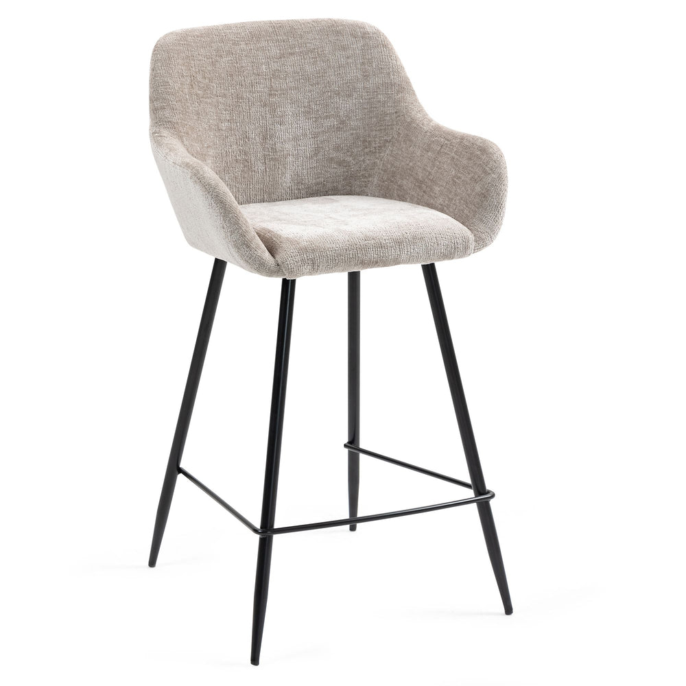 Chaise snack tissu chenille taupe HIBIS