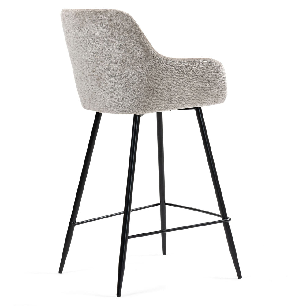 Chaise snack tissu chenille taupe HIBIS