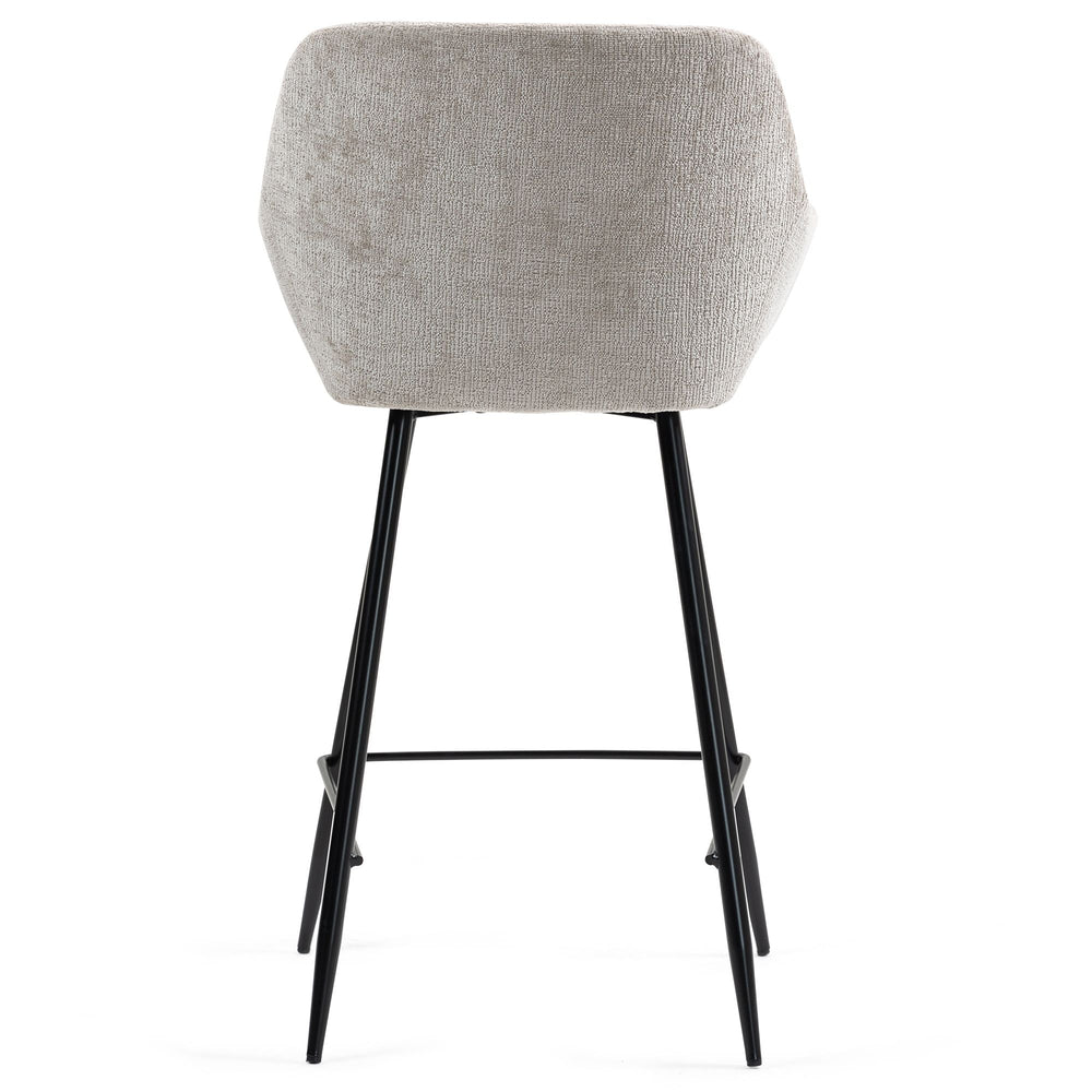 Chaise snack tissu chenille taupe HIBIS