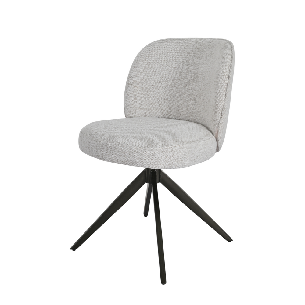 Chaise repas tissu beige