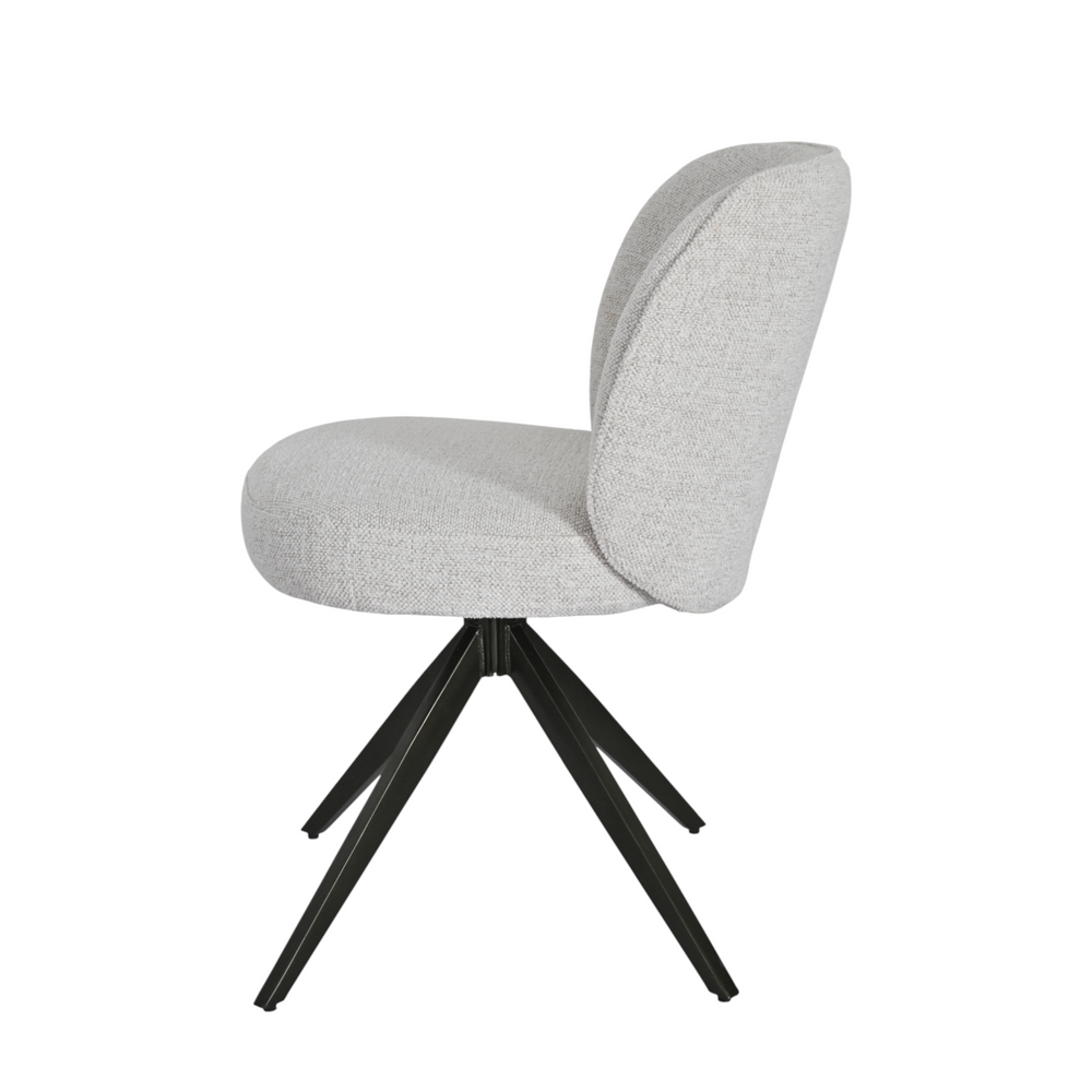Chaise repas tissu beige