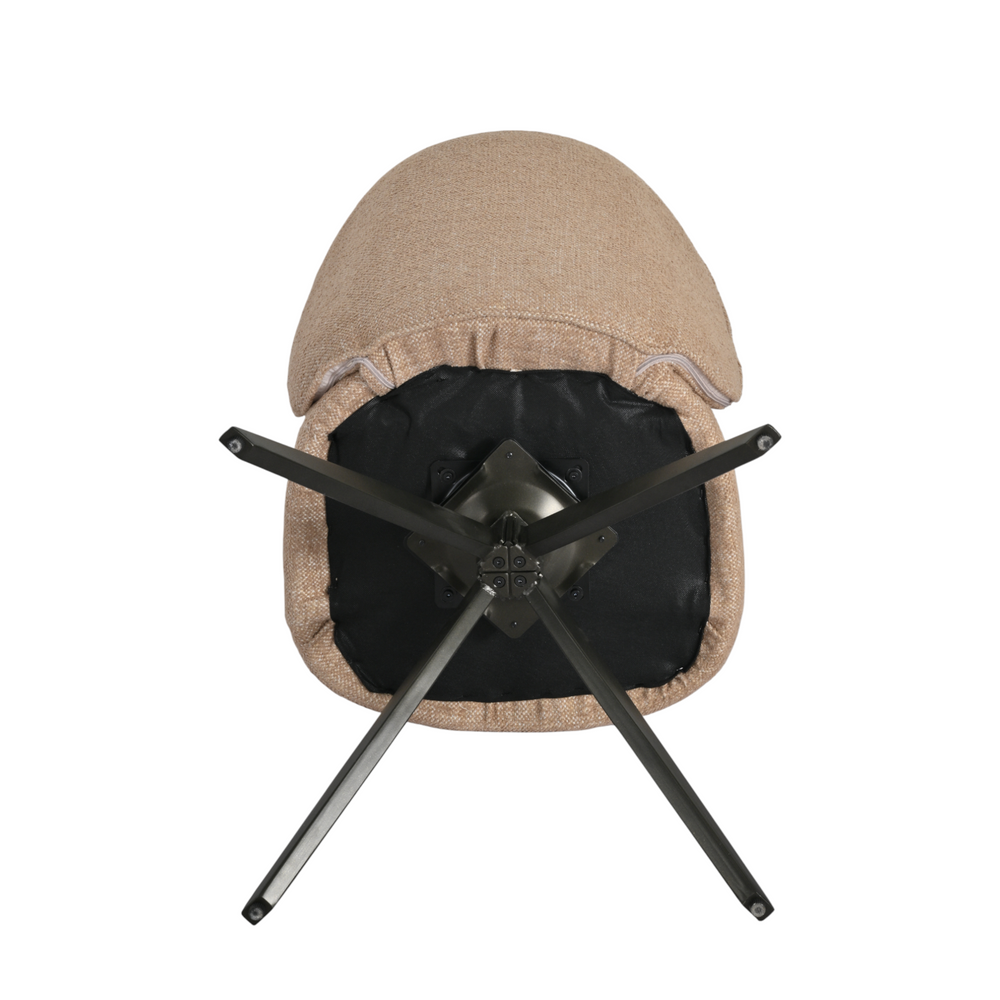 Chaise repas tissu camel