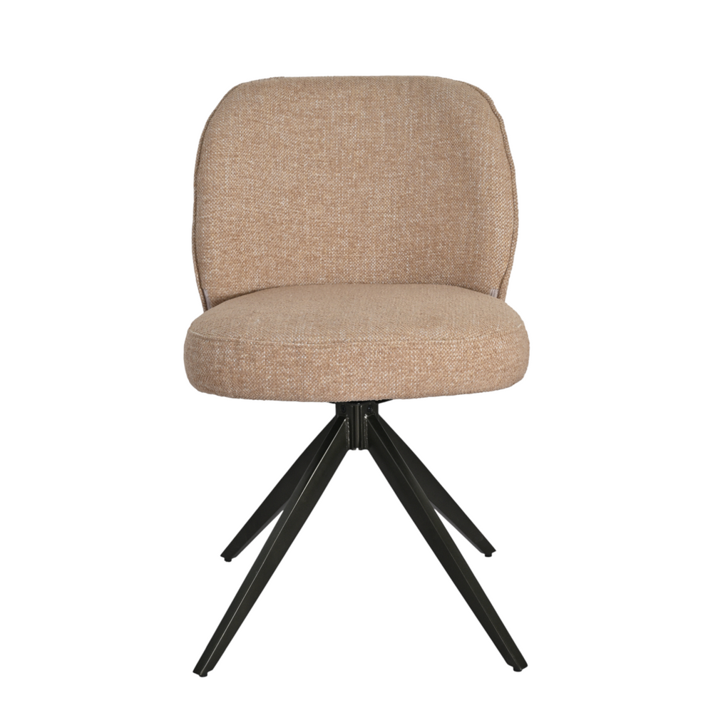 Chaise repas tissu camel