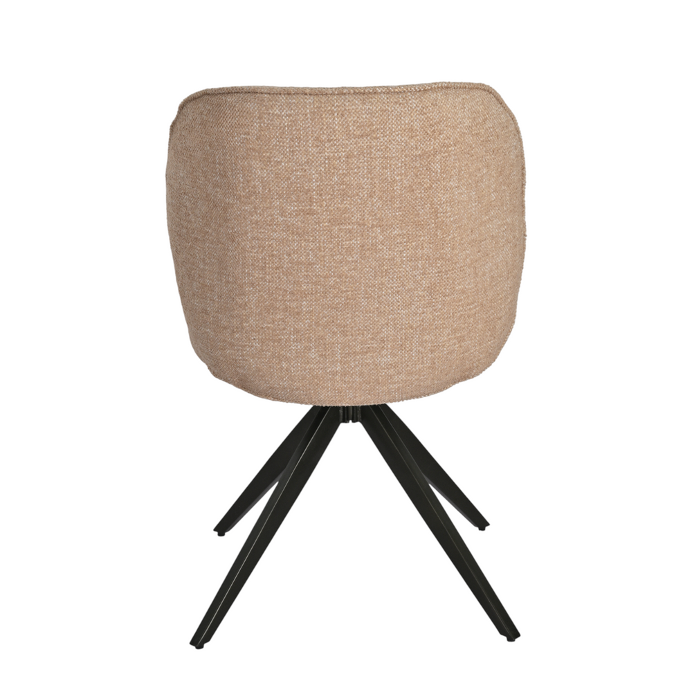 Chaise repas tissu camel