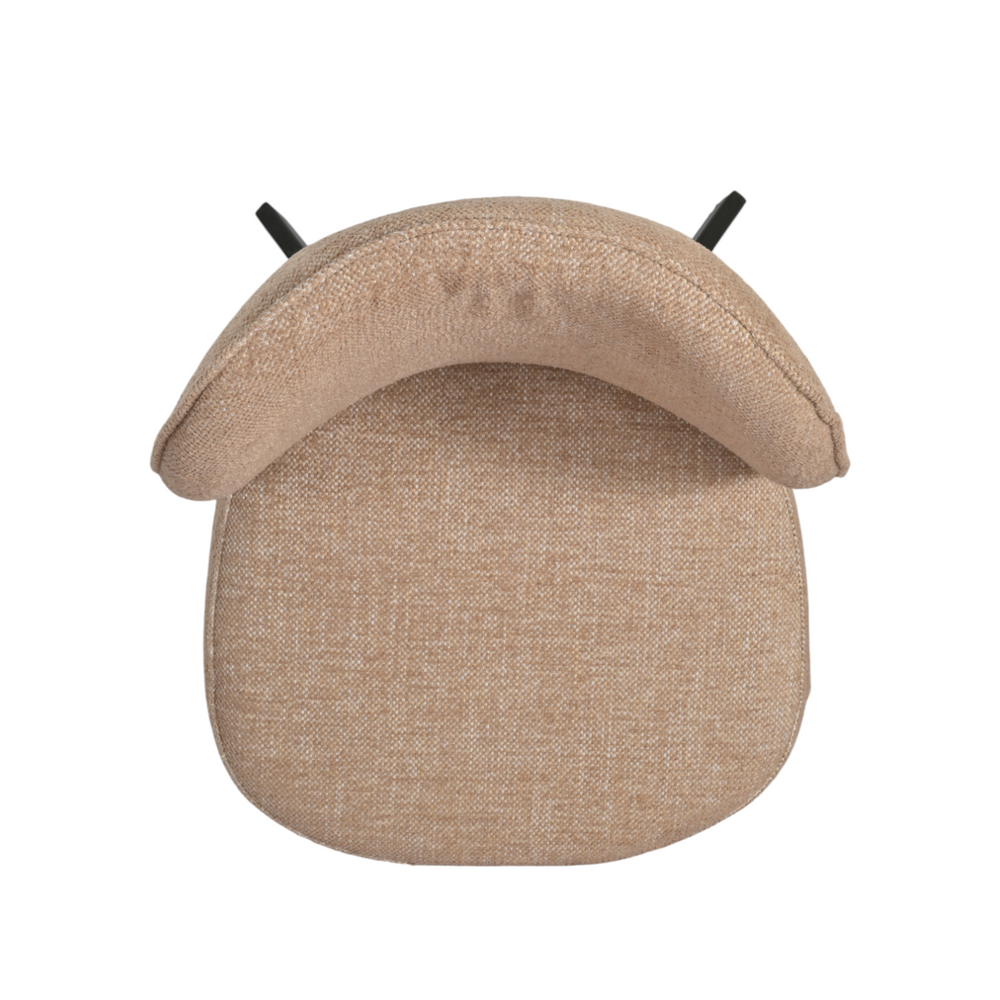 Chaise repas tissu camel