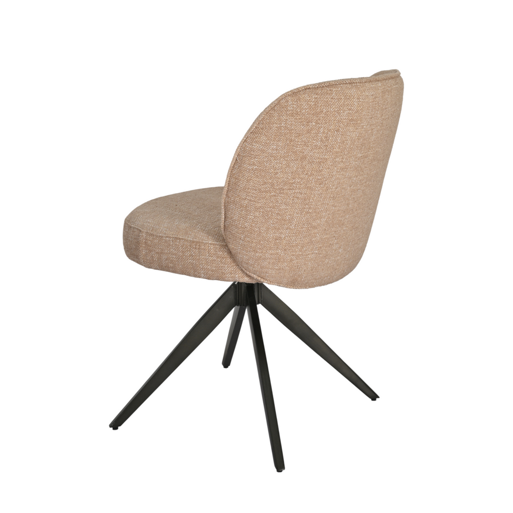 Chaise repas tissu camel